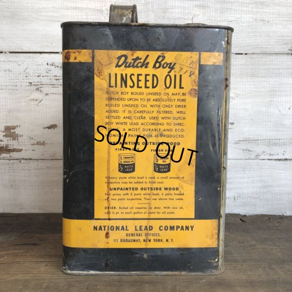 画像3: Vintage Dutch Boy Paint Linseed Oil 7 3/4 Can (T403)