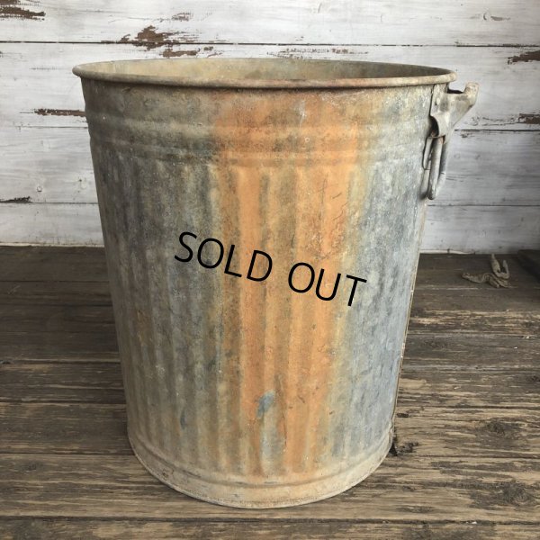 画像3: Vintage Metal Trash Can 43cm (T406)