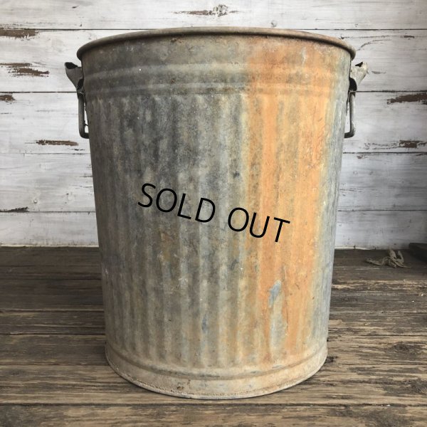 画像4: Vintage Metal Trash Can 43cm (T406)