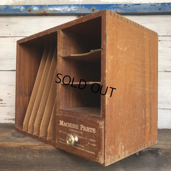 画像4: Vintage Wooden MACHINE PARTS CO Store Display Cabinet (T409)