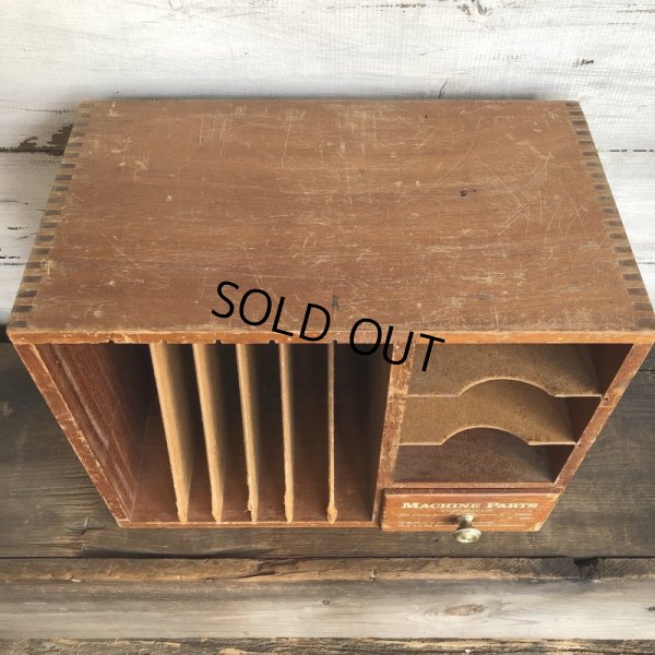 画像7: Vintage Wooden MACHINE PARTS CO Store Display Cabinet (T409)