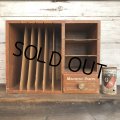 Vintage Wooden MACHINE PARTS CO Store Display Cabinet (T409)