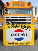 60s Vintage Pepsi Cola A Pepsi Break Makes Sense! Embossed Metal Sign (T417)