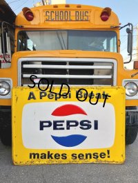 60s Vintage Pepsi Cola A Pepsi Break Makes Sense! Embossed Metal Sign (T417)