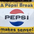 画像10: 60s Vintage Pepsi Cola A Pepsi Break Makes Sense! Embossed Metal Sign (T417)