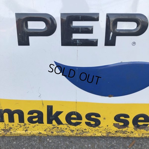 画像5: 60s Vintage Pepsi Cola A Pepsi Break Makes Sense! Embossed Metal Sign (T417)