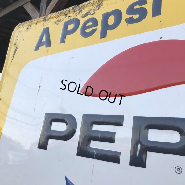 画像7: 60s Vintage Pepsi Cola A Pepsi Break Makes Sense! Embossed Metal Sign (T417)