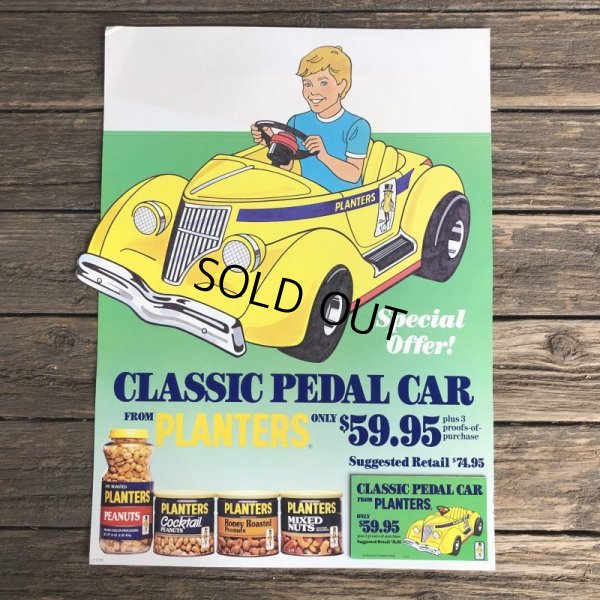 画像9: Vintage Planters Mr Peanut Store Display Poster Classic Pedal Car (T439)