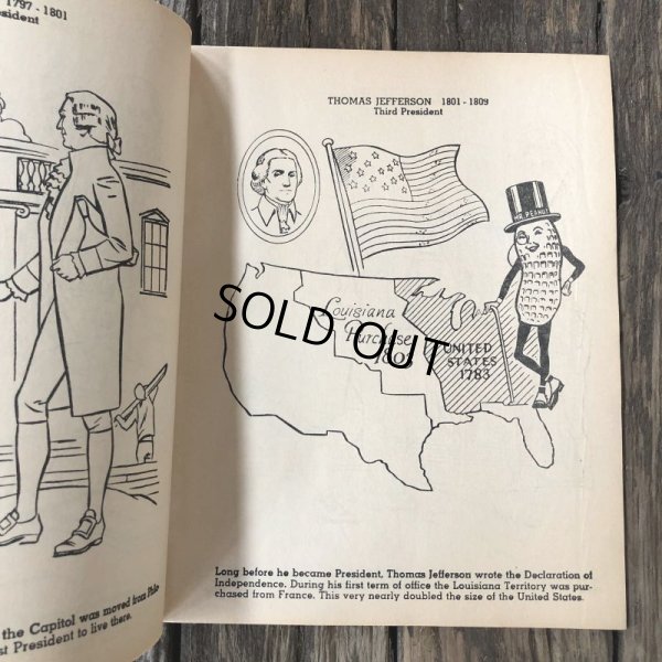 画像4: Vintage Planters Mr Peanut Presidents of the United States Coloring Book (T432)
