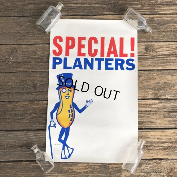 画像1: Vintage Planters Mr Peanut Store Display Poster (T440)