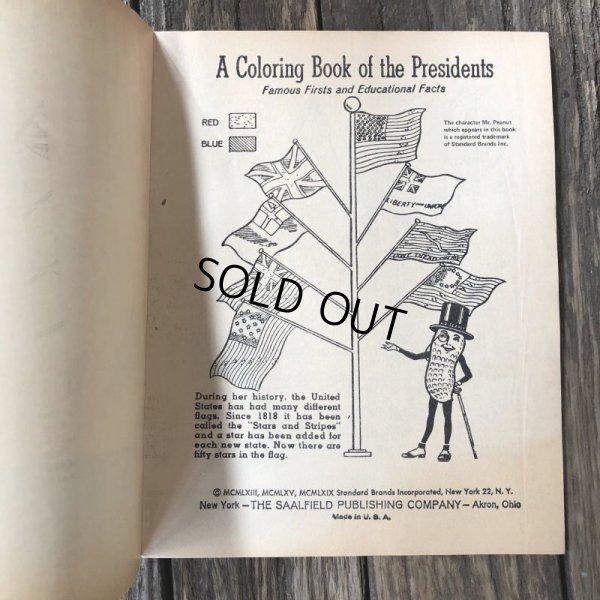 画像2: Vintage Planters Mr Peanut Presidents of the United States Coloring Book (T432)