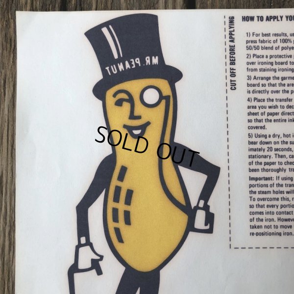 画像4: Vintage Planters Mr Peanut Transfer (T423)