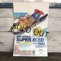 Vintage Planters Mr Peanut Store Display Poster Syper Sled (T436)