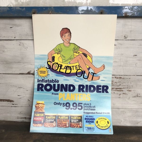 画像1: Vintage Planters Mr Peanut Store Display Poster Round Rider (T437)