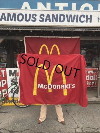 Vintage McDonalds Restaurant Sign Banner Flag #A (T441)