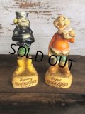 60s Vintage Al Capp's Yokum family Mammy & Pappy Dogpatch Statue Set (T448)