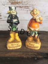60s Vintage Al Capp's Yokum family Mammy & Pappy Dogpatch Statue Set (T448)