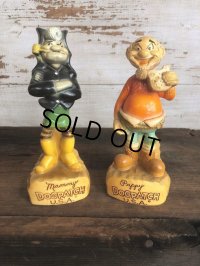 60s Vintage Al Capp's Yokum family Mammy & Pappy Dogpatch Statue Set (T448)