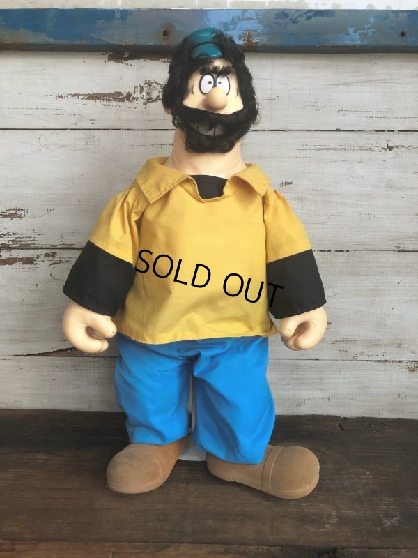 画像1: 80s Vintage Popeye Brutus  Doll 52cm by Presents (T445)