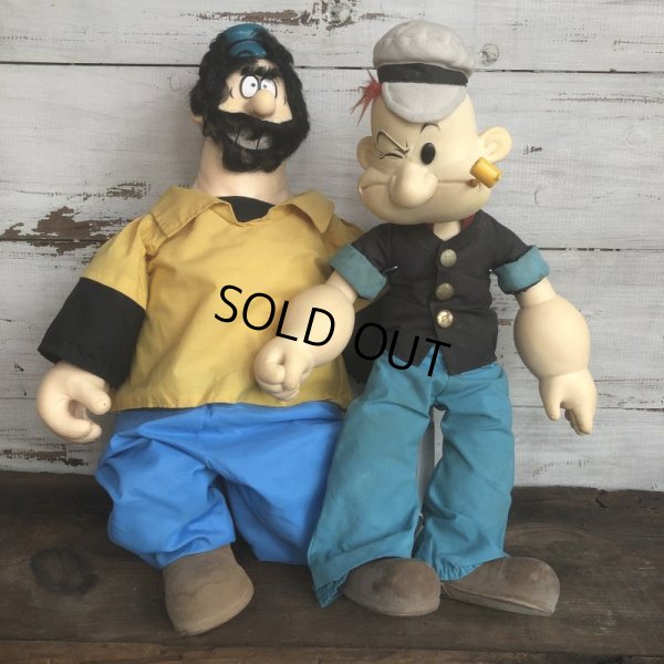 画像10: 80s Vintage Popeye Brutus  Doll 52cm by Presents (T445)