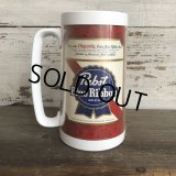 70s Vintage Thermo-Sew Beer Mug Pabst Blue Ribbon (T473)