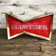 画像2: Vintage Anheuser Busch Budweiser Red Bowtie Store Display Light Sign (T475) (2)