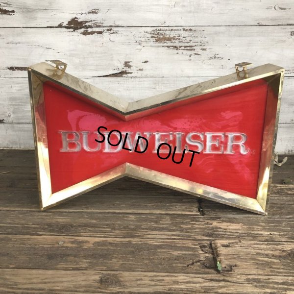 画像2: Vintage Anheuser Busch Budweiser Red Bowtie Store Display Light Sign (T475)