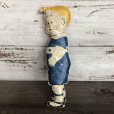 画像1: 20s Antique Gasoline Alley Comic Strip Character Oil Cloth Doll (T477) (1)