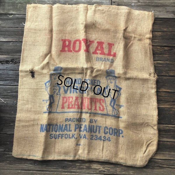 画像2: Vintage Planters Mr. Peanut Burlap Bag (T493)