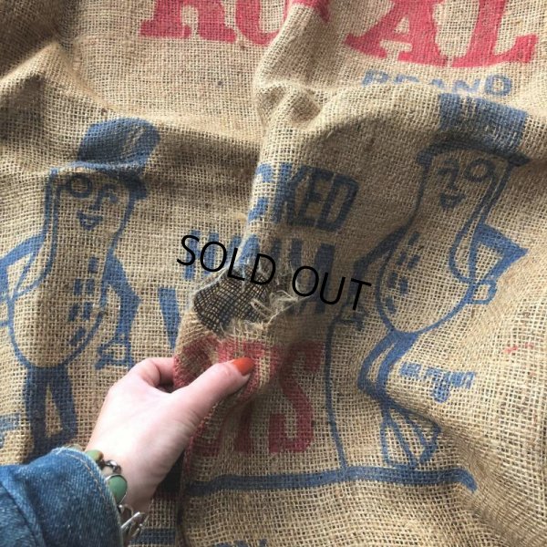 画像3: Vintage Planters Mr. Peanut Burlap Bag (T493)
