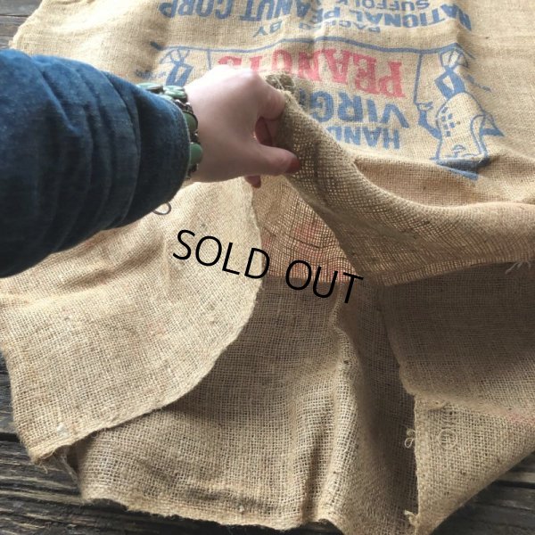 画像5: Vintage Planters Mr. Peanut Burlap Bag (T493)