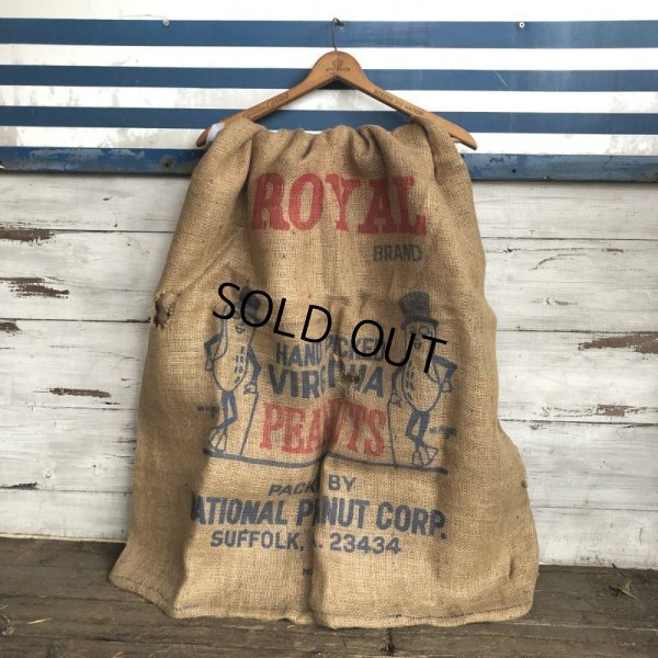 画像7: Vintage Planters Mr. Peanut Burlap Bag (T493)