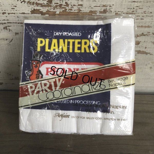 画像1: Vintage Planters Mr Peanut 54 Party Napkins (T490)