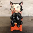 画像1: Vintage Ceramic Coin Bank CAT NAP Hologram Eyes (T514) (1)