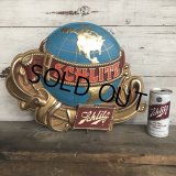 70s Vintage Schlitz Beer Globe Sign (T542)