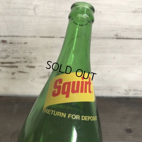 画像4: 70s Vintage Squirt Soda Green Glass Bottle 28FL OZ  (T523) 