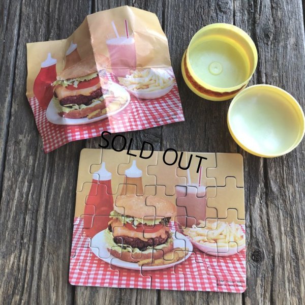 画像3: 70s Vintage Hamburger Plastic Container W/Puzzle (T529)