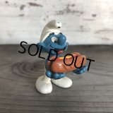 Vintage Hot Dog Smurf PVC (T527)