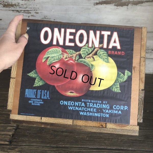画像6: Vintage Wooden Fruits Crate Box ONEONTA (T551)
