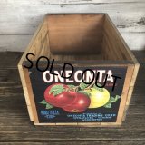 Vintage Wooden Fruits Crate Box ONEONTA (T551)