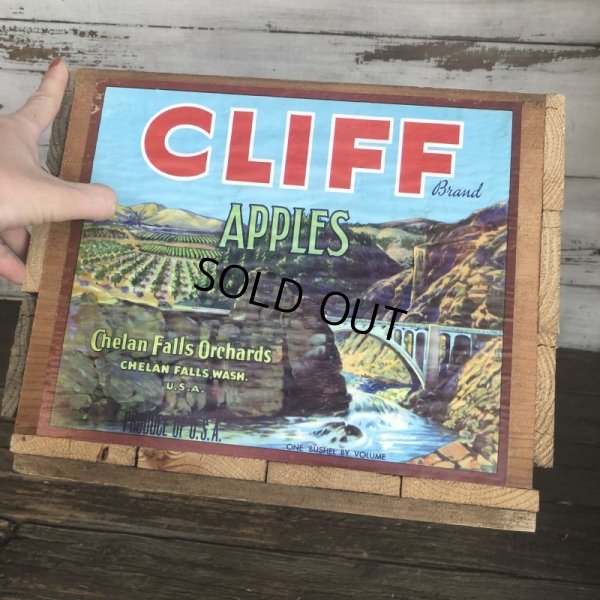 画像6: Vintage Wooden Fruits Crate Box CLIFF (T543)
