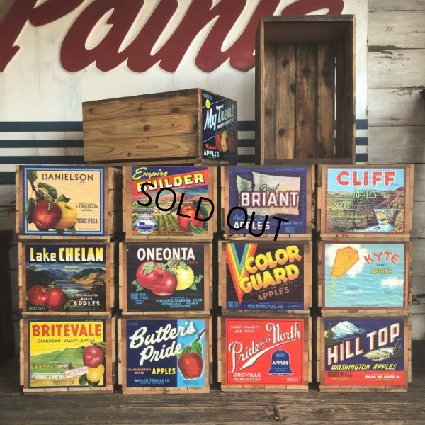 画像8: Vintage Wooden Fruits Crate Box HILL TOP (T545)