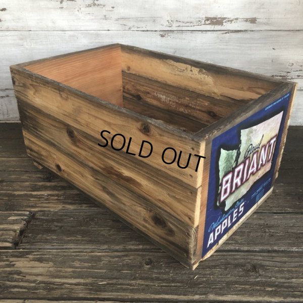 画像2: Vintage Wooden Fruits Crate Box BRIANT (T546)