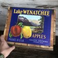 画像6: Vintage Wooden Fruits Crate Box Lake WENATCHEE (T549)