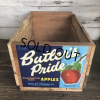Vintage Wooden Fruits Crate Box Butler's Pride (T552)