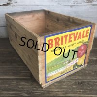 Vintage Wooden Fruits Crate Box BRITEVALE (T555)