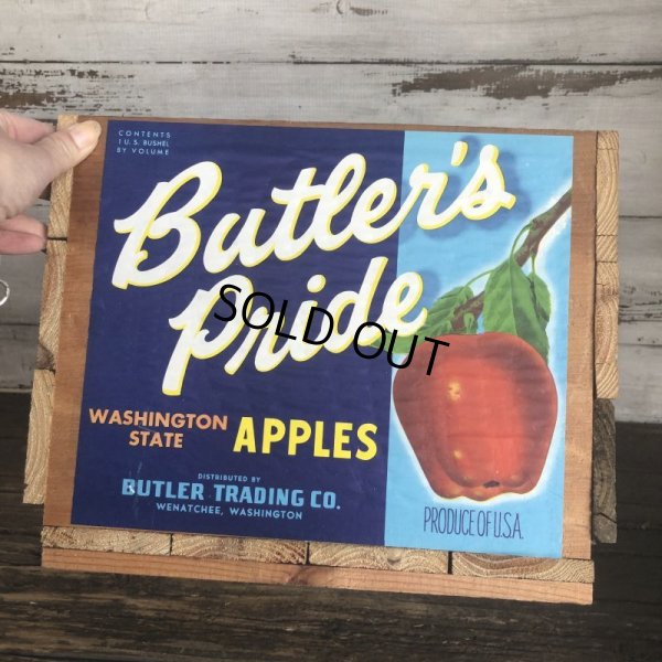 画像7: Vintage Wooden Fruits Crate Box Butler's Pride (T552)