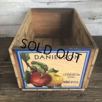 Vintage Wooden Fruits Crate Box DANIELSON (T556)
