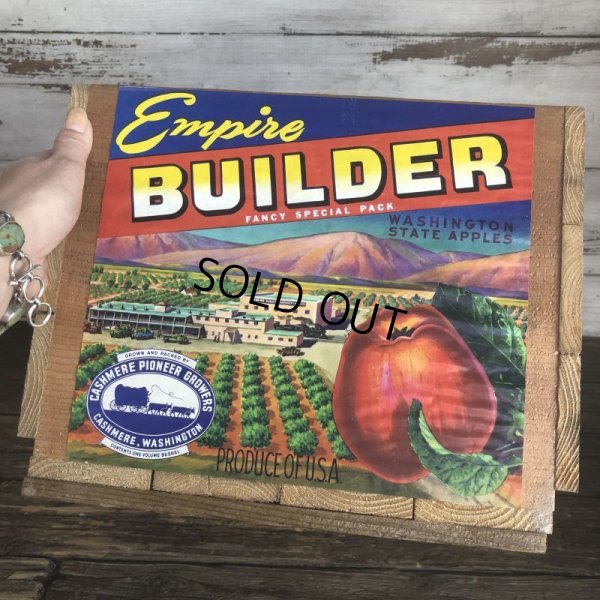 画像6: Vintage Wooden Fruits Crate Box Empire BUILDER (T550)
