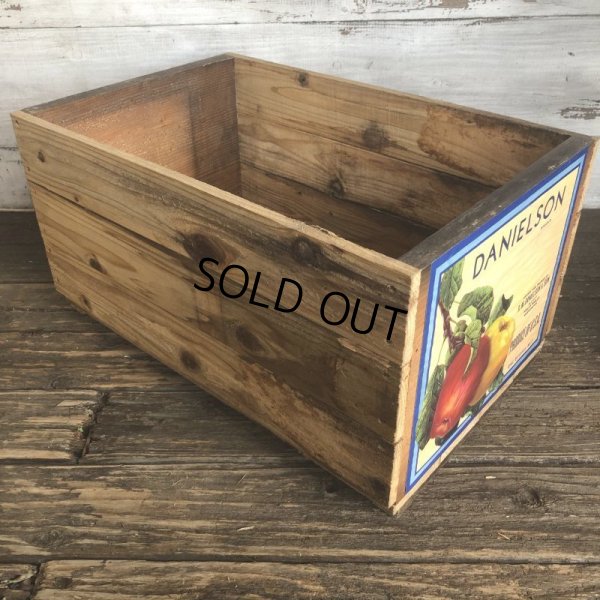 画像2: Vintage Wooden Fruits Crate Box DANIELSON (T556)